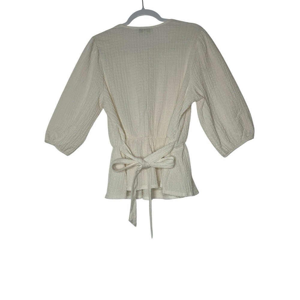 Calligraphie By Anthropologie Top Women's Medium‎ Balloon Sleeve Elastic Waist - Picture 3 of 10